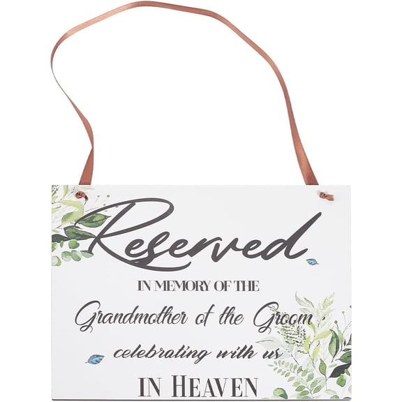 1 pc Reserved Seating Signs Wood Reserved Hanging Sign with Rope Rustic Weddings Reserved Seating Signs Special Events Reserved Signs for Church Restaurant Chairs Doorways Decor 9.8x7.5x0.2in