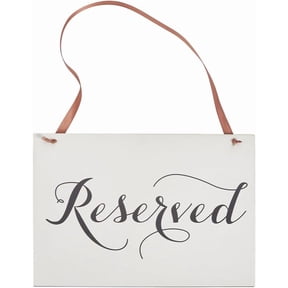 1 pc Reserved Seating Signs Wood Reserved Hanging Sign with Rope Special Events Reserved Signs Rustic Weddings Reserved Seating Signs