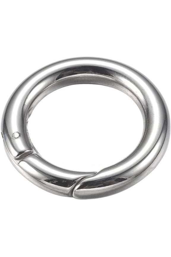 1 pc Resistant 304 Stainless Steel Spring Gate Rings O Rings Ring Stainless Steel Color 6 Gauge 24x4mm Inner Diameter: 16mm