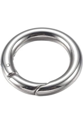 1 pc Resistant 304 Stainless Steel Spring Gate Rings O Rings Ring Stainless Steel Color 6 Gauge 24x4mm Inner Diameter: 16mm