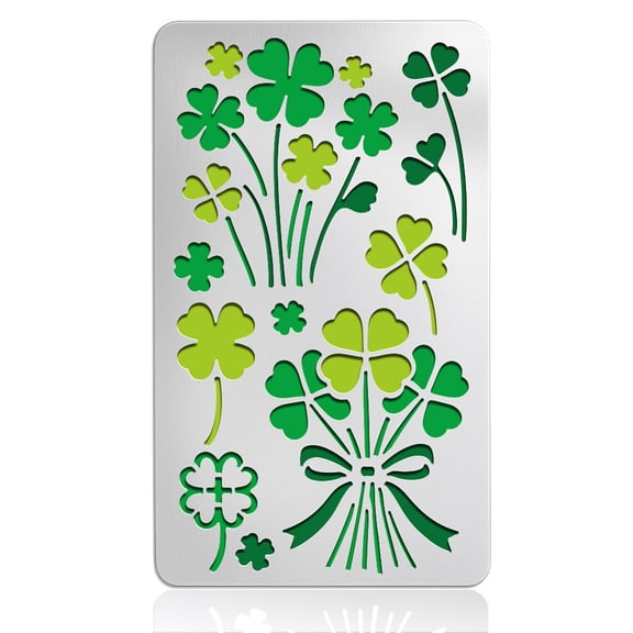 1 pc Retro Stainless Steel Metal Cutting Dies Stencils Decorative Embossing DIY Paper Card Matte Stainless Steel Color Clover 177x101x0.5mm