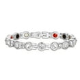 thumbnail image 1 of 1 pc SHEGRACE Stainless Steel Watch Band Bracelets with Grade AAA Cubic Zirconia Stainless Steel color 8-1/2 inch(21.5cm), 1 of 6