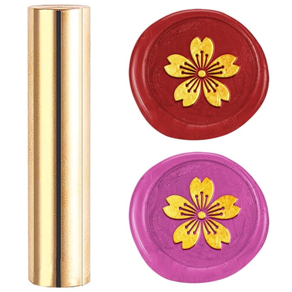 1 pc Seal Stamp Mini Brass Stamp Seal for Envelope Invitation Wedding Embellishment Bottle Decoration March Cherry Blossom 60x15mm