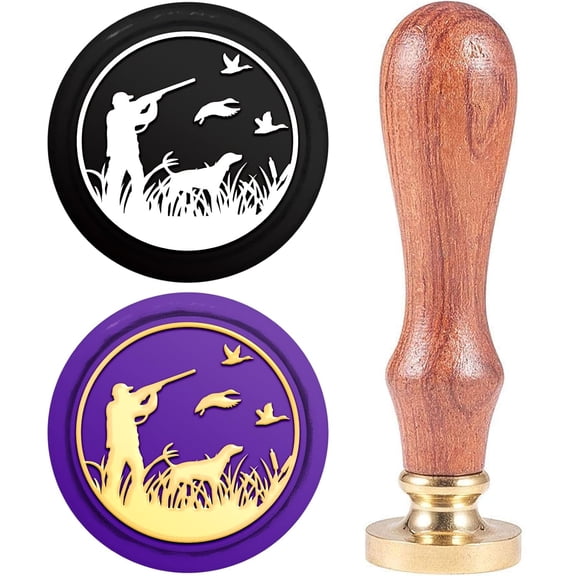 1 pc Seal Stamp Set Sealing Stamp Solid Brass Head Wood Handle Retro Brass Stamp Kit Removable for Envelopes Invitations for Handmade