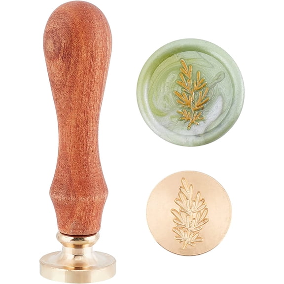 1 pc Seal Stamp Set Sealing Stamp Solid Brass Head Wood Handle Retro Brass Stamp Kit Removable for Envelopes Invitations