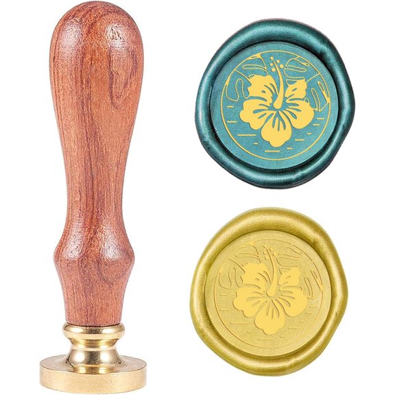 1 pc Seal Stamp Set Sealing Stamp Solid Head Wood Handle Retro Stamp Kit Removable for Envelopes Invitations Gift Card for DIY