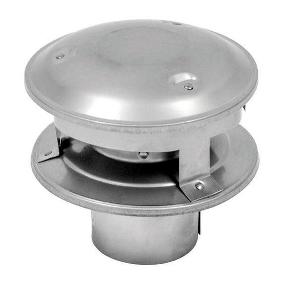 1 pc Selkirk 3 in. Dia. Galvanized/Stainless Steel Twist Lock Termination Cap (Pack of 2)
