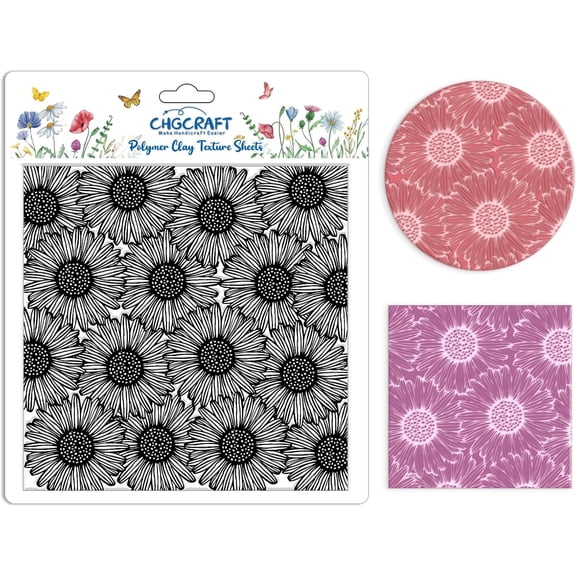 1 pc Silicone Clay Texture Mat Clay 140x140x3mm Modeling Pattern Pad Flower
