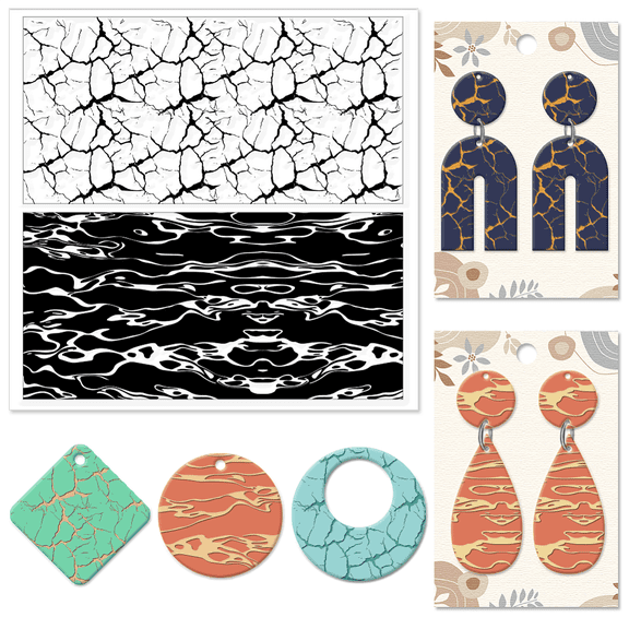 1 pc Silicone Clay Texture Mat Clay Modeling Pattern Pad Mixed Shapes 140x140x3mmDIY