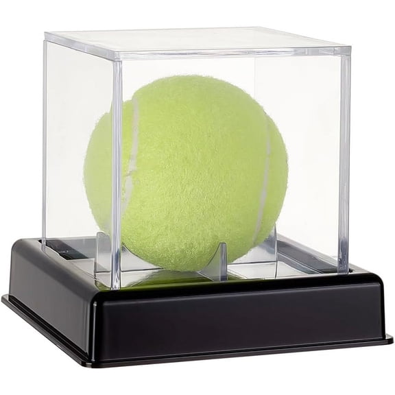 1 pc Square Transparent Acrylic Golf Ball Display Case Dustproof Golf Ball Storage Holder with Black Base Clear 10.5x10.5x10cm for DIY