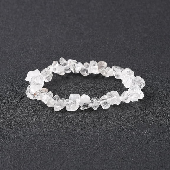 1 pc Stretch Bracelets for Lovers Ideas Crystal Chips Stretch Bracelets Clear 2-1/8-2-1/4 inch(5.3-5.6cm)