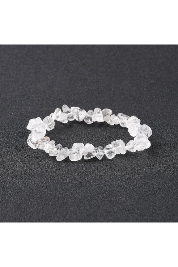 1 pc Stretch Bracelets for Lovers Ideas Crystal Chips Stretch Bracelets Clear 2-1/8-2-1/4 inch(5.3-5.6cm)