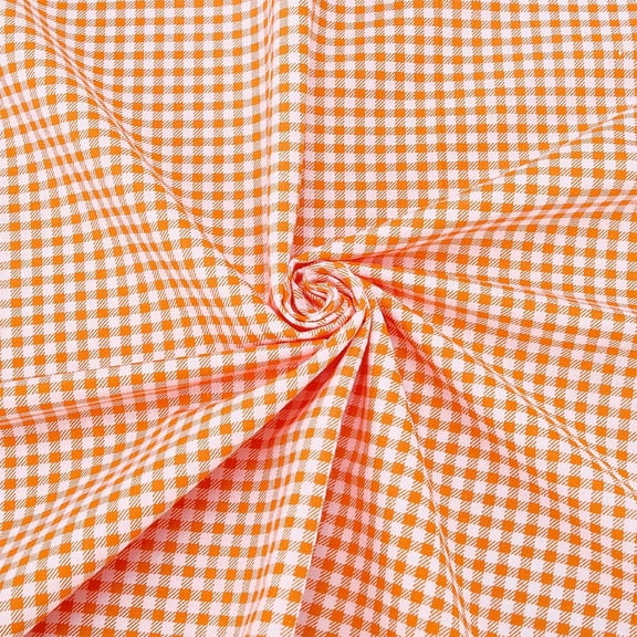 1 pc Tartan Pattern Cotton Fabric for Garment Accessories Orange 1600x1000x0.2mm art