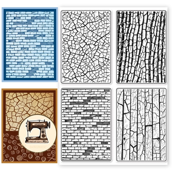 1 pc Texture Theme Platic Clear Stamps for DIY Scrapbooking Photo Album Decorative Cards Making Stamp Sheets Mixed Shapes 210x297x0.3mm