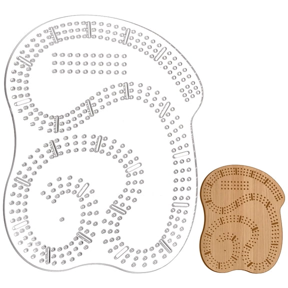 1 pc Transparent Acrylic Board Game Templates 250x195x5mm Hole: 3.2mm