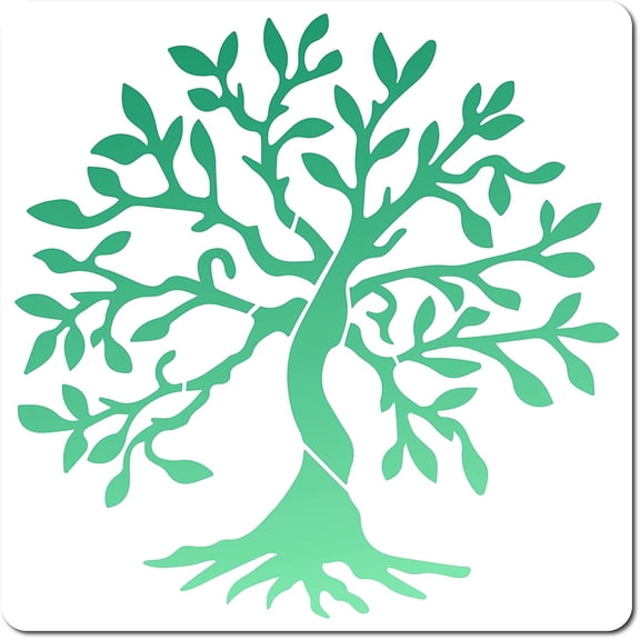 1 pc Tree of Life Stencil Leaf Template 10x10 Inch Large Reusable Decoration Sign Square Tree Stencils