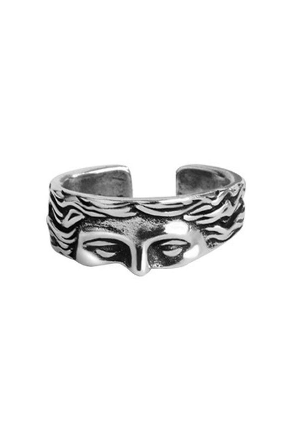 1 pc Venus Brass Cuff Rings for Men Antique Silver Inner Diameter: Adjustable