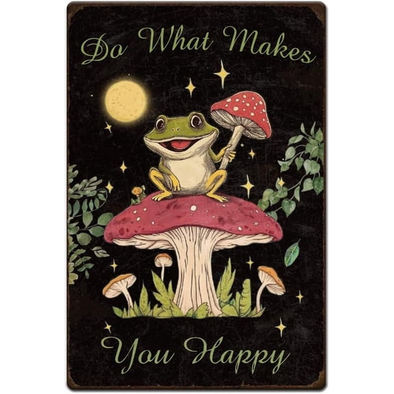 1 pc Vintage Metal Tin Sign 300x200x2.2mm Iron Wall Decor for Bars Restaurants Cafe Pubs Rectangle Mushroom