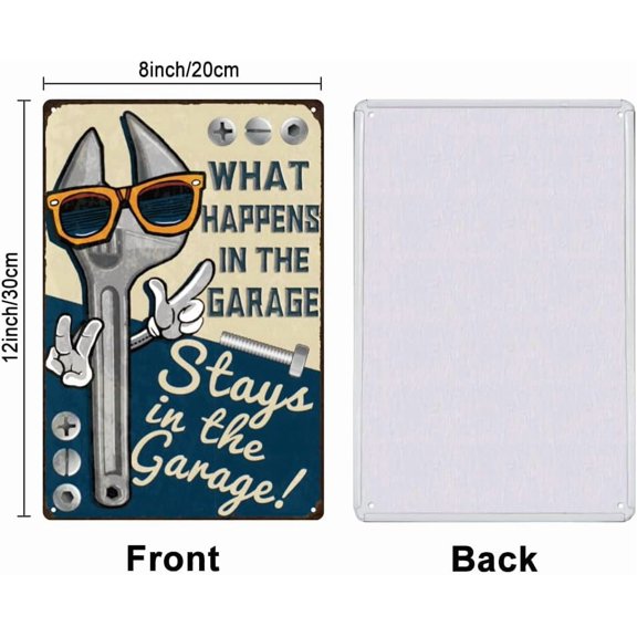 1 pc Vintage Metal Tin Sign Iron Wall Decor for Bars Rectangle Tool 300x200x2.2mm Restaurants Cafe Pubs