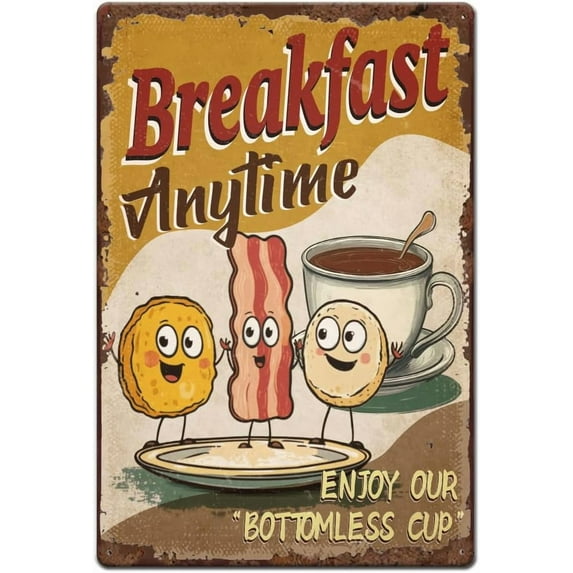 1 pc Vintage Metal Tin Sign Iron Wall Decor for Bars Restaurants Cafe Pubs Rectangle Food 200x300x2.2mm
