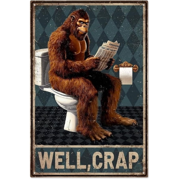 1 pc Vintage Metal Tin Sign Iron Wall Decor for Bars Restaurants Cafe Pubs Rectangle Orangutan 200x300x2.2mm