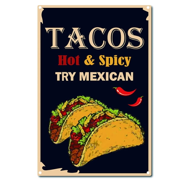 1 pc Vintage Metal Tin Sign Wall Decor for Bars Restaurants Cafes Pubs Food Pattern 30x20cm DIY
