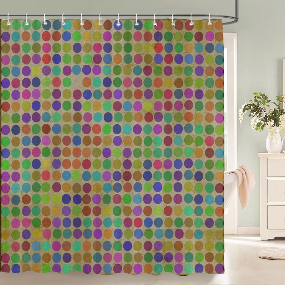 1 pc Watercolor Geometry Printed Shower Curtain Home Bathroom ration ...