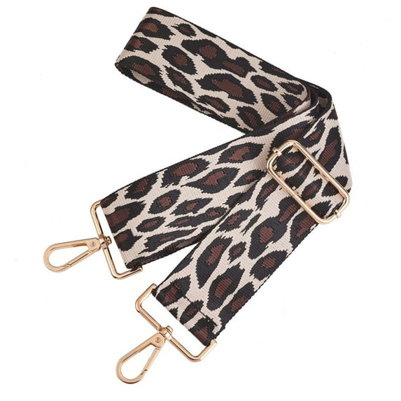 1 pc Wide Polyester Purse Straps Replacement Adjustable Shoulder Straps Retro Removable bag Belt with Swivel Clasp for Handbag Crossbody Bags Canvas bag Leopard Print Pattern 71~127x5cm