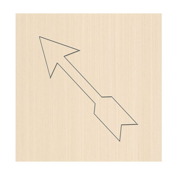 1 pc Wood Cutting Dies with Steel for DIY Scrapbooking/oto Album Decorative Embossing DIY Paper Card Arrow Pattern Matte Platinum Color 80x80x24mm