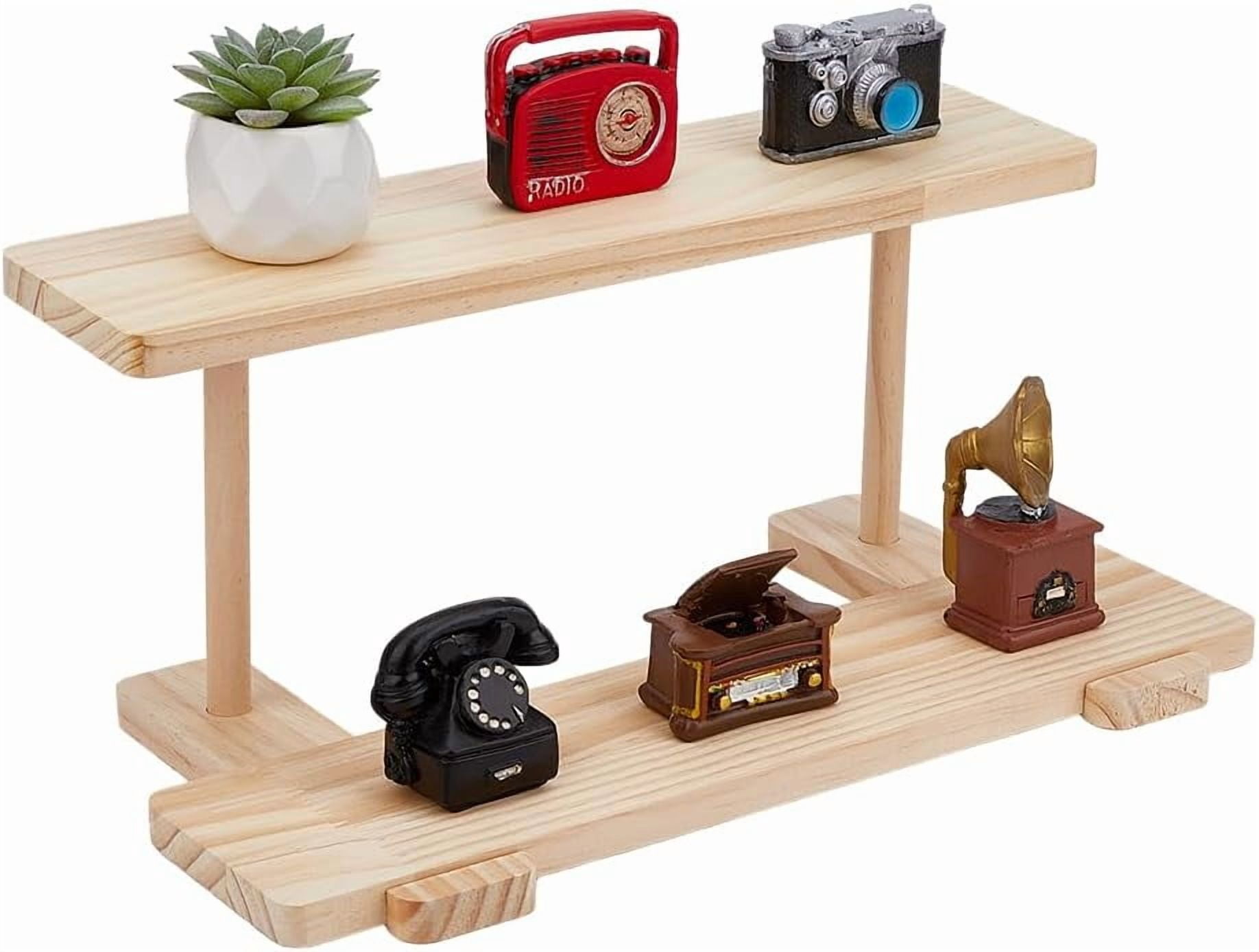 1 pc Wood Minifigures Display Riser Wooden Tiered Organizer Holder ...