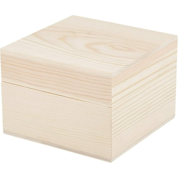 1 pc Wooden Box Soap Mold Wooden Box with Lid Top Square Wood Box Storage for Handmade Soap 4.3"x4.3"x3.1"