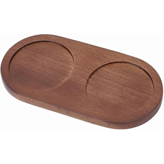 1 pc Wooden Carved Cup Mats Heat Resistant Pot Mats for Home Kitchen Flat Round Peru 148.5x75x10.5mm