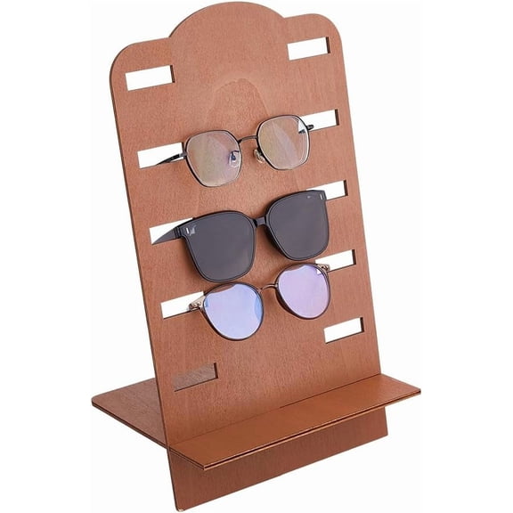 1 pc Wooden Eyeglass Organizer Sunglasses Holder Glasses Display Stand Board Tabletop Display Rack Set for DIY Headwear Myopic glasses Eyeglasses Display Tray for DIY Stores Glasses Selling