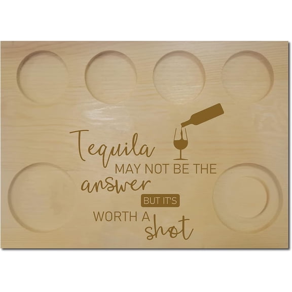 1 pc Wooden Wine Serving Tray Rectangle Drink Pattern 180x250x12.5mm creative
