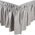 thumbnail image 1 of 1 pc Wrap Around Bed Skirts for Queen Beds 19" Drop Bedding Queen Elastic Bed Ruffle Adjustable Easy Fit Wrinkle & Fade Resistant Machine Washable for Queen King C-King Size Beds Silver Grey, 1 of 6