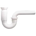 thumbnail image 1 of ZoroSelect 1-1/2 " Dia., Polypropylene, White/Plastic Finish, Lavatory/Kitchen Flexible, P-Trap, 1 of 1