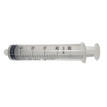 1 PK ZoroSelect Dispensing Syringe, 20 mL, Manual, Luer Lock, High Density Polypropylene, Translucent, 10 Pack