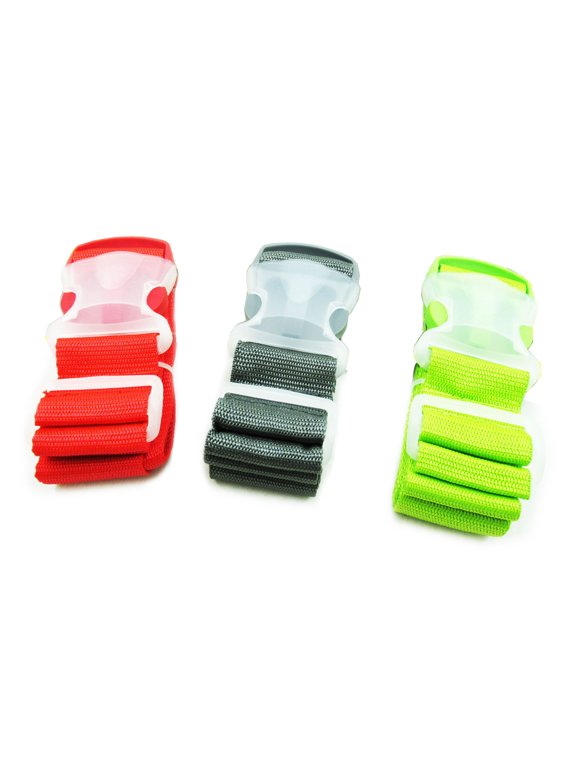 1 pc of luggage strap Deluxe adjustable webbed luggage belt with quick release buckle in a random color