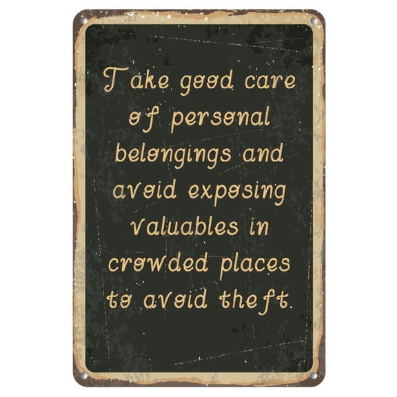1 pc reminder plate of metal, 8x12 Inches, outdoor wall decor, porch garage home decor, coffee bar club decor, farm garden wall art decor