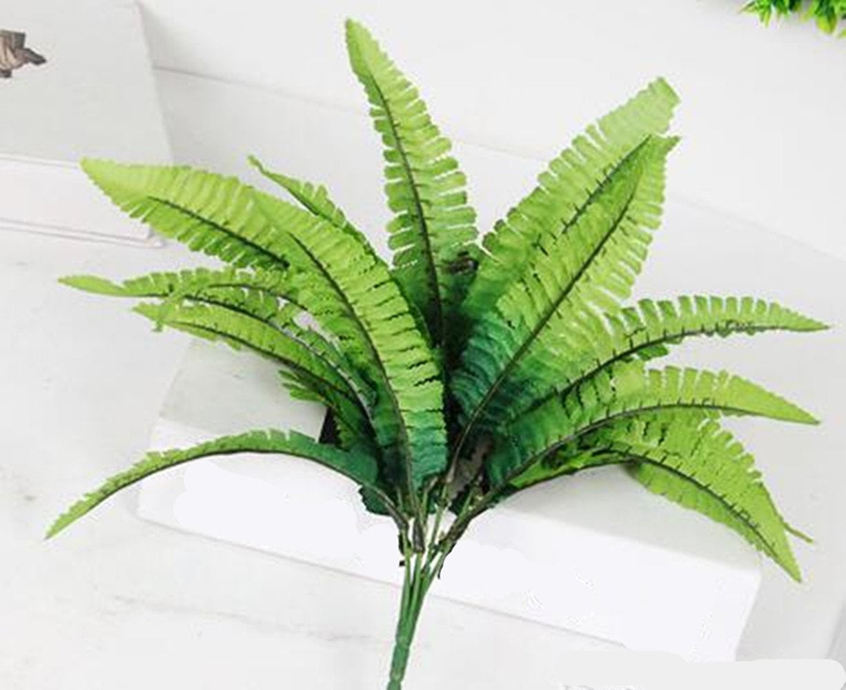 1 Pcs Artificial Lifelike Large Silk Boston Fern Plant Green Grass Home