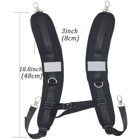 1 pcs Backpack Waterproof Replacement Shoulder Strap with Adjustable Belt for Shoulder Bag Backpack Black