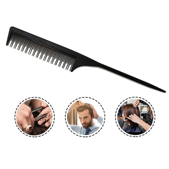 1 pcs Black Professional Teasing Tail Comb, Root Volumizing Styling Comb for All Hair Types