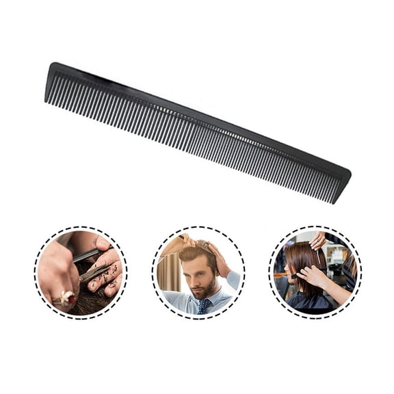 1 pcs Carbon Fiber Barber Cutting Comb, Dual Fine & Wide Tooth Professional Salon Styling Comb