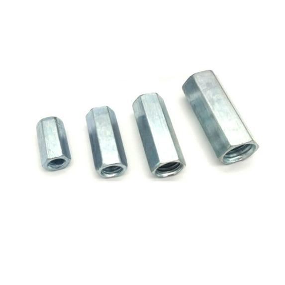 (1 pcs) Carbon Steel Hexagonal Link Posts for Mechanical Electrical M24x70mm (36mm opposite sides).