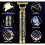 1 pcs Cordless Hair Clippers for Men, Zero Gap Trimmer with T Blade, Professional Beard Trimmer for Barbers, USB Rechargeable, Includes 4 Guide Combs for Custom Lengths