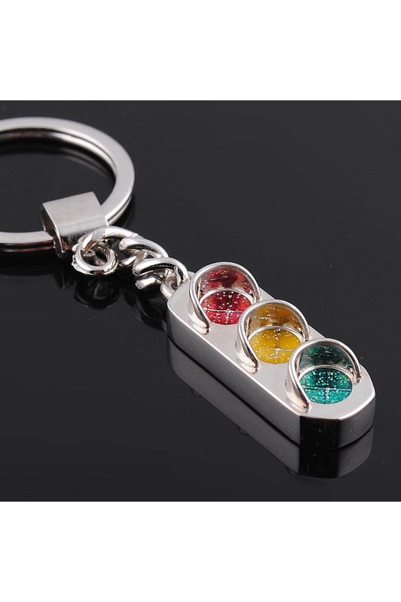 1 pcs Creative Traffic Lights Key Ring Chain,Alloy Key Chain Versatile Metal,Zinc Alloy