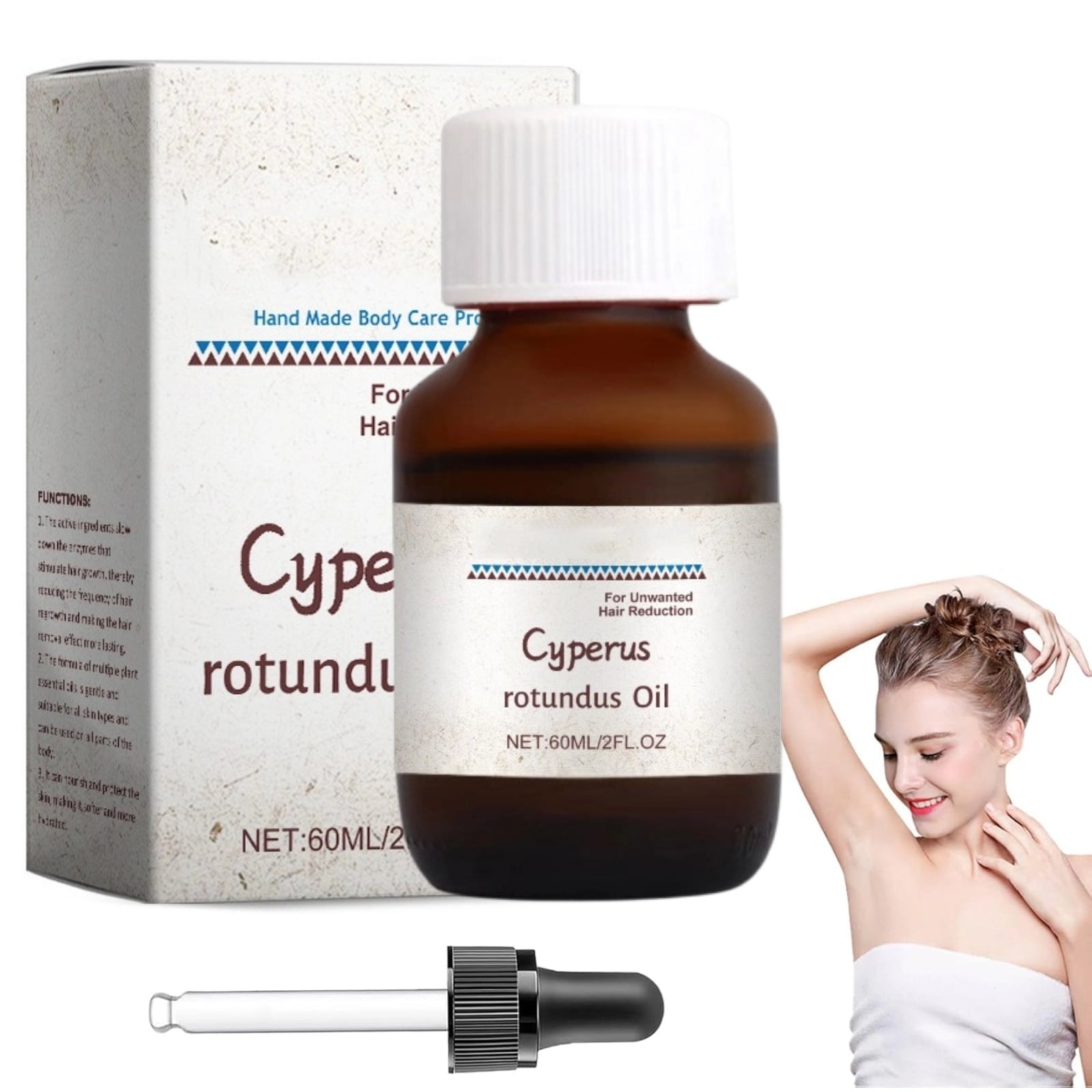 1 pcs Cyperus Rotundus Oil, cyperus oil hair removal, Cyperus Oil Natural with Dropper, Reducing
