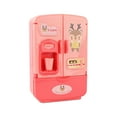 thumbnail image 1 of 1 pcs Dollhouse Refrigerator Mini Fridge Toy with Mini Food Set Dollhouse Kitchen Furniture Food Toys Miniatures Kitchen Decorations Bottles Fruit Dessert for Children Kids Girls (Lovely Style), 1 of 3