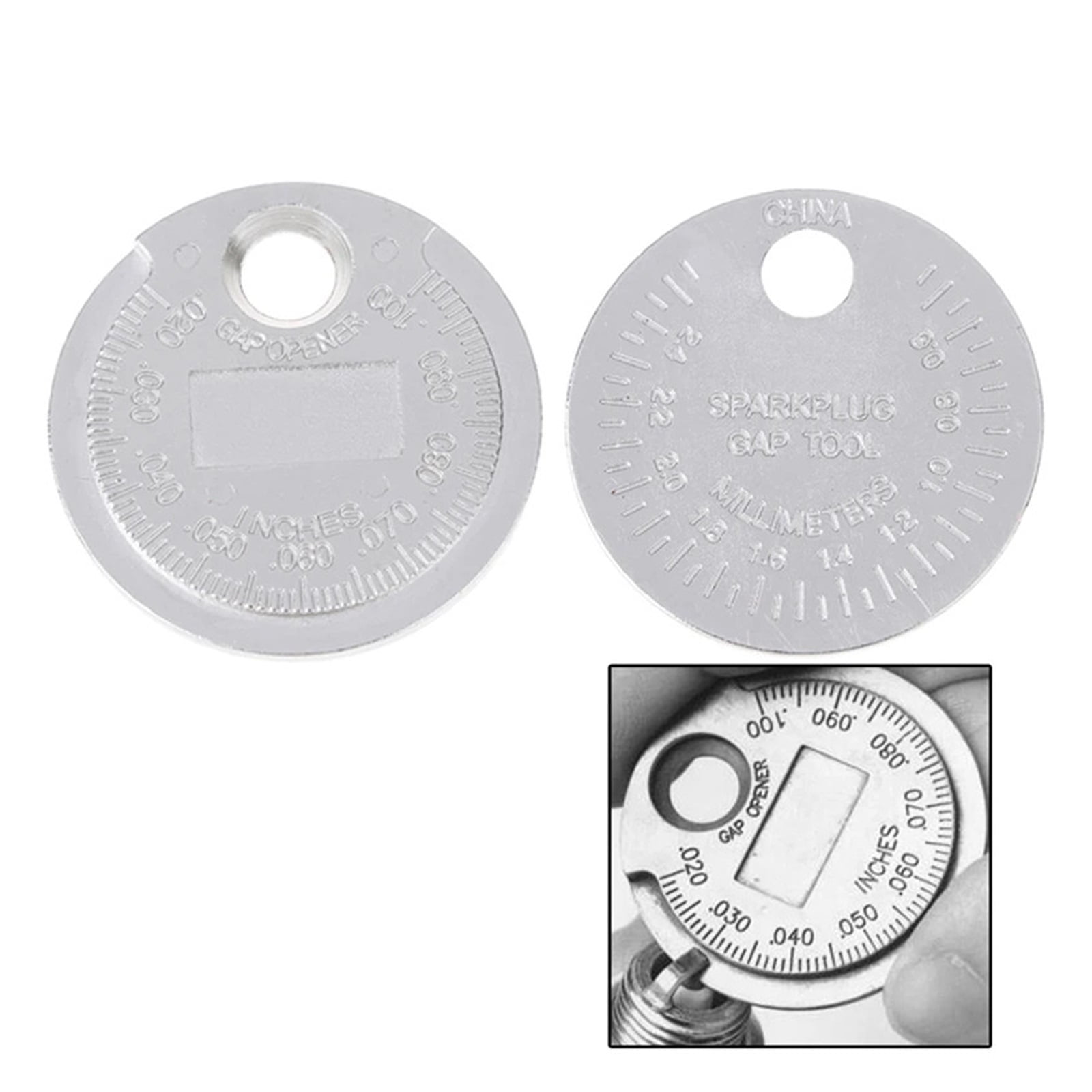 1 pcs Ignition Gap Gauge tool Caliber Measuring Tool Currency-Type 0.6-2.4mm Range Gage Gap Tool Feeler ,Easy Identification