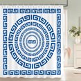 thumbnail image 1 of 1 pcs Modern Greek style printed shower curtain polyester fabric partition bathroom curtain with hooks home decorative curtain, 1 of 4